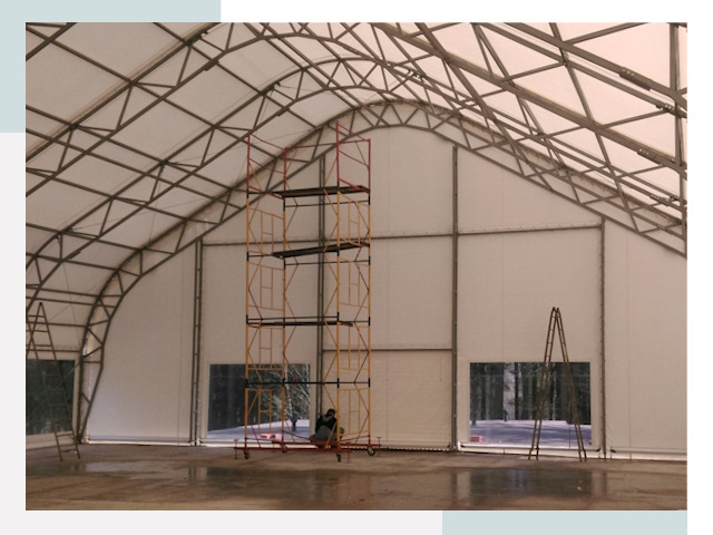 Шатровые ангары в Дагестанских Огнях